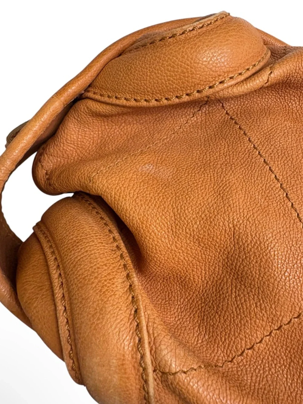 Chanel vintage Le Marais quilted bowler bag tan leather